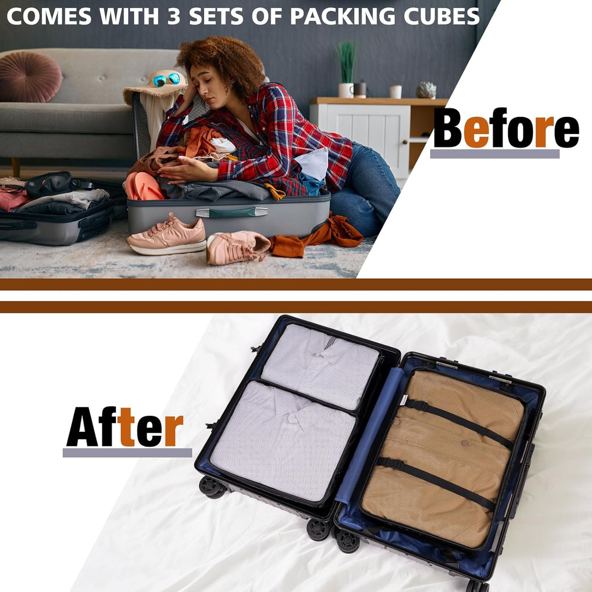 Rolling Garment Bags for Travel - Carry on Convertible Garment Duffle Bags with Wheels for Men Women, 4 in 1 Large Travel Duffel Bags with Shoes Compartment Hanging Suit Dress Weekender Bag 4pcs Set