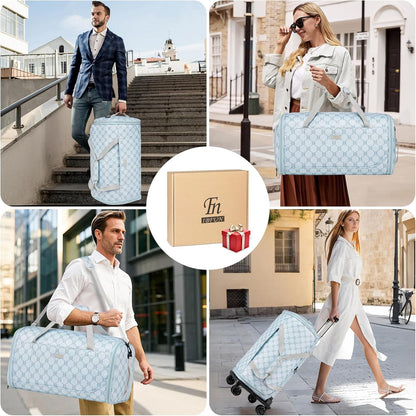 Rolling Garment Bags for Travel - Carry on Convertible Garment Duffle Bags with Wheels for Men Women, 4 in 1 Large Travel Duffel Bags with Shoes Compartment Hanging Suit Dress Weekender Bag 4pcs Set