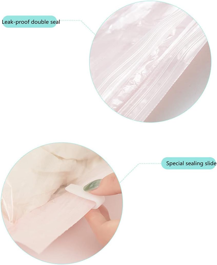 Travel Compression Bags 4 Pcs Roll-Up Storage Space Saver Bag No Vacuum or Pump Needed Hand Roll Seal Vacuum Bags for Travel/Home Storage (Pink-S)