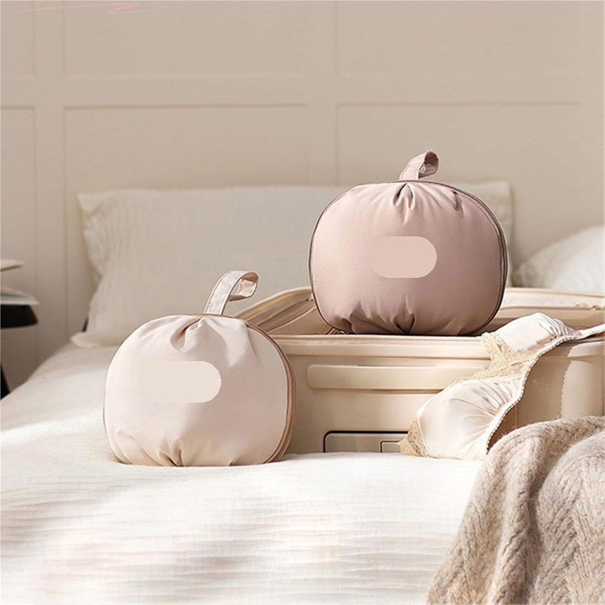 Travel Underwear Organizer Bag Shell Shaped Underwear Storage Bag Sock Organizer Travel Bra with Zipper