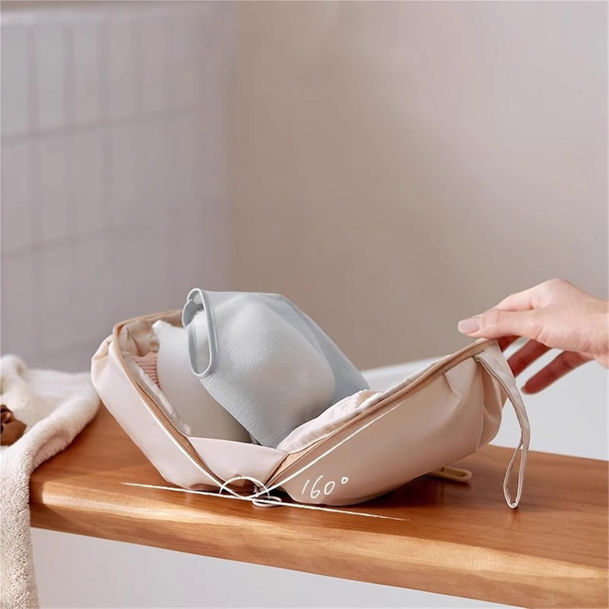 Travel Underwear Organizer Bag Shell Shaped Underwear Storage Bag Sock Organizer Travel Bra with Zipper