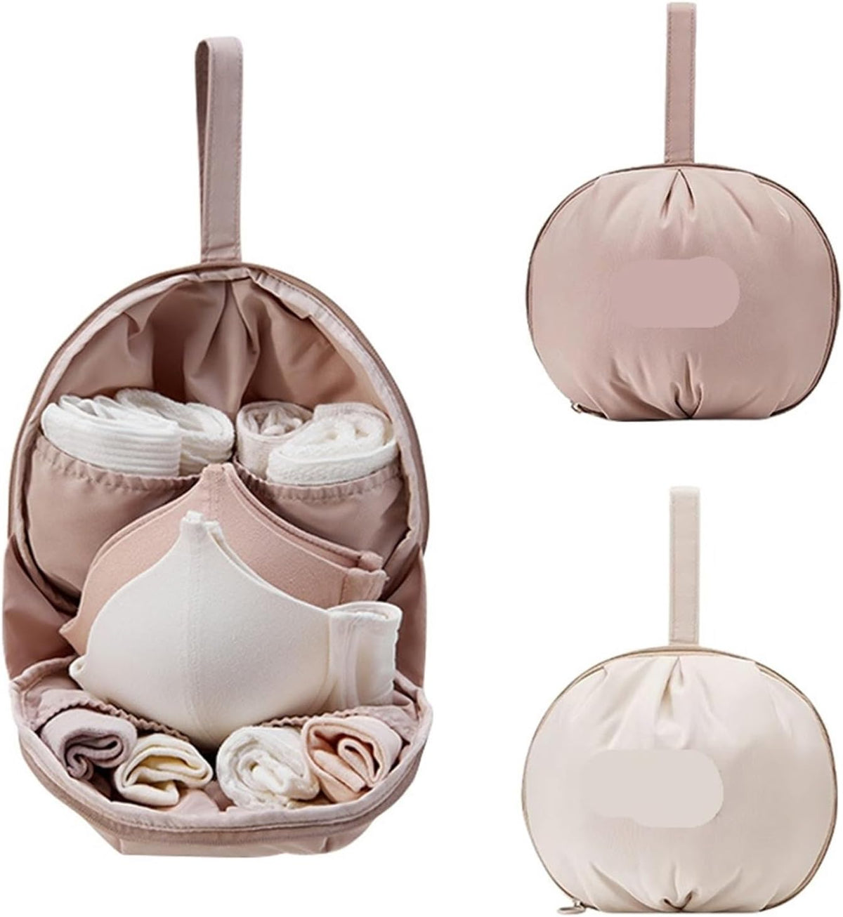 Travel Underwear Organizer Bag Shell Shaped Underwear Storage Bag Sock Organizer Travel Bra with Zipper