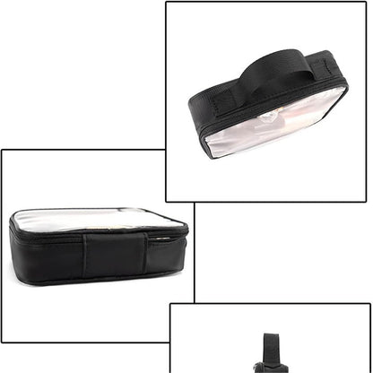 TSA Approved Toiletry Bag, Wideopen TSA Approved Travel Size Make Up Bags with Handle,Transparent Large Capacity Portable Cute Makeup Bag for Accessories Toiletries Traveling Skincare Essentials