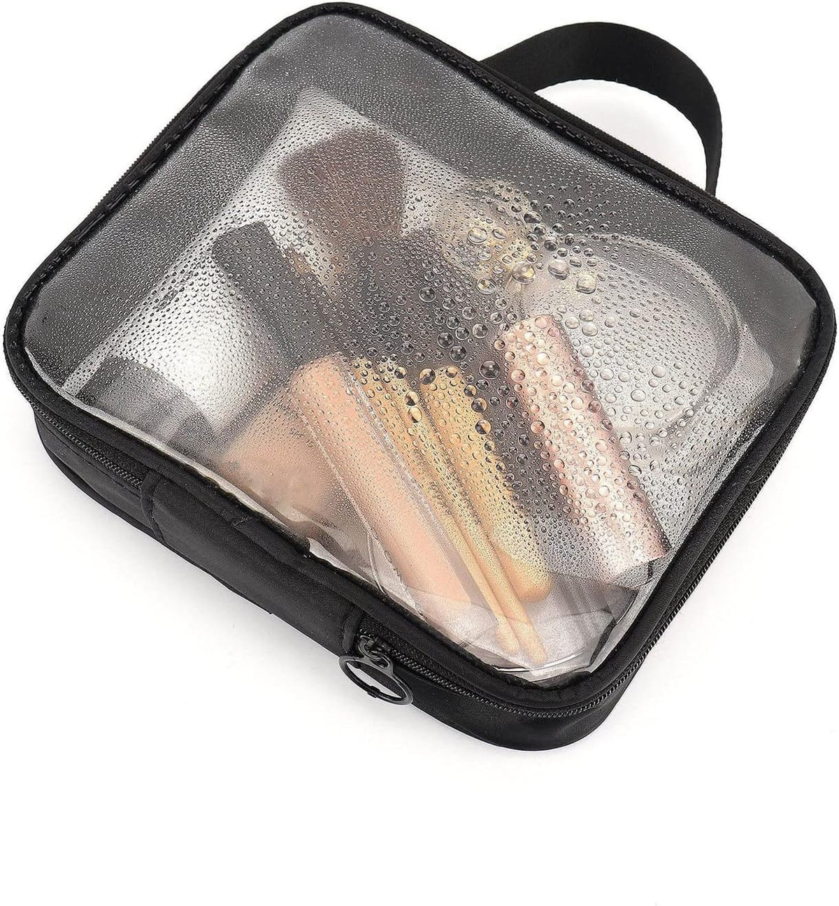 TSA Approved Toiletry Bag, Wideopen TSA Approved Travel Size Make Up Bags with Handle,Transparent Large Capacity Portable Cute Makeup Bag for Accessories Toiletries Traveling Skincare Essentials