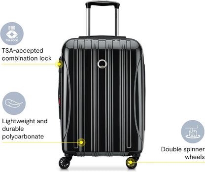 DELSEY PARIS Helium Aero Hardside Expandable Luggage with Spinner Wheels, Brick Red, Carry-On Plus 21 Inch
