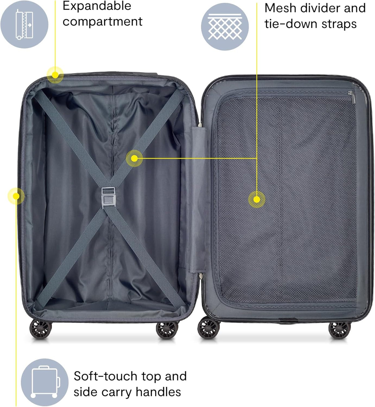DELSEY PARIS Helium Aero Hardside Expandable Luggage with Spinner Wheels, Brick Red, Carry-On Plus 21 Inch