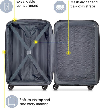 DELSEY PARIS Helium Aero Hardside Expandable Luggage with Spinner Wheels, Brick Red, Carry-On Plus 21 Inch