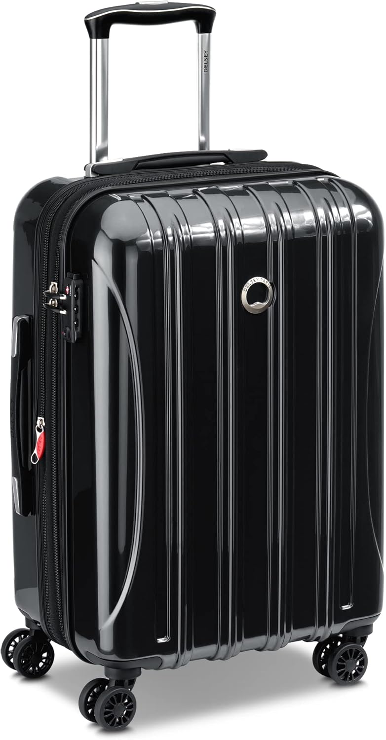 DELSEY PARIS Helium Aero Hardside Expandable Luggage with Spinner Wheels, Brick Red, Carry-On Plus 21 Inch