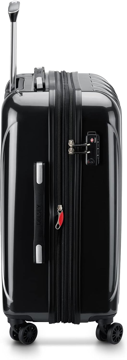 DELSEY PARIS Helium Aero Hardside Expandable Luggage with Spinner Wheels, Brick Red, Carry-On Plus 21 Inch