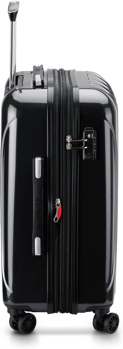 DELSEY PARIS Helium Aero Hardside Expandable Luggage with Spinner Wheels, Brick Red, Carry-On Plus 21 Inch
