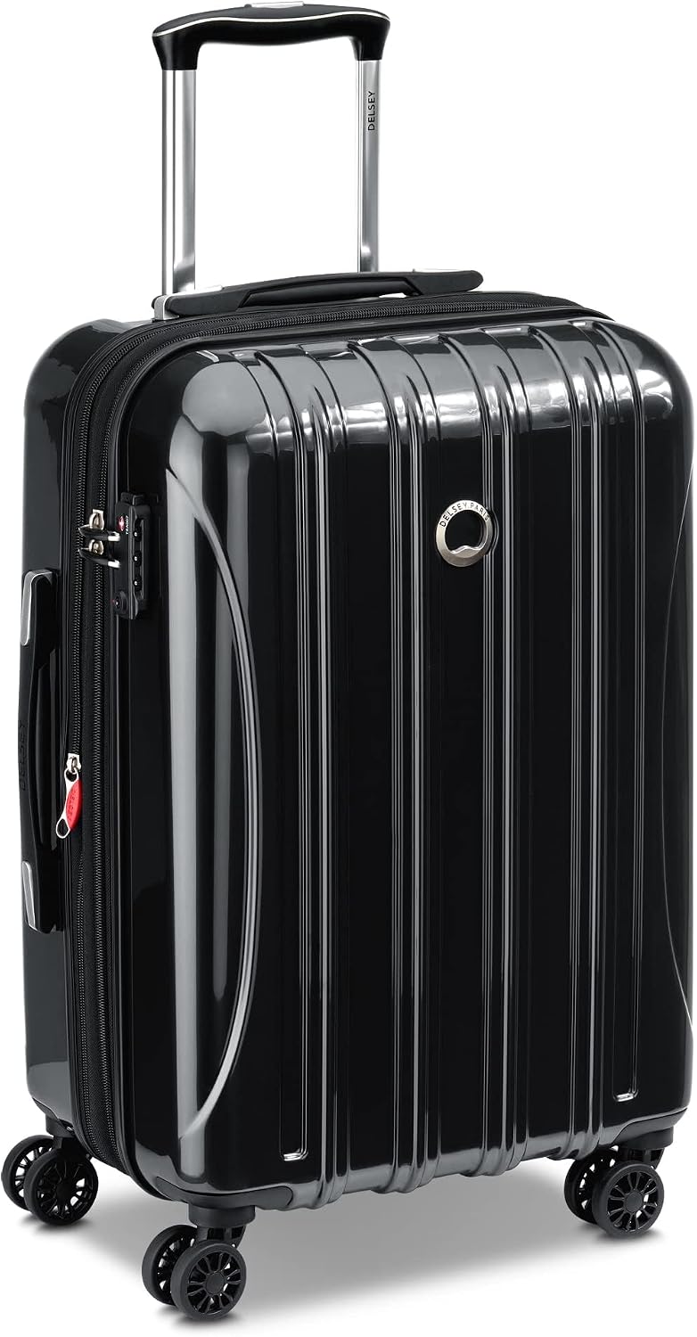 DELSEY PARIS Helium Aero Hardside Expandable Luggage with Spinner Wheels, Brick Red, Carry-On Plus 21 Inch