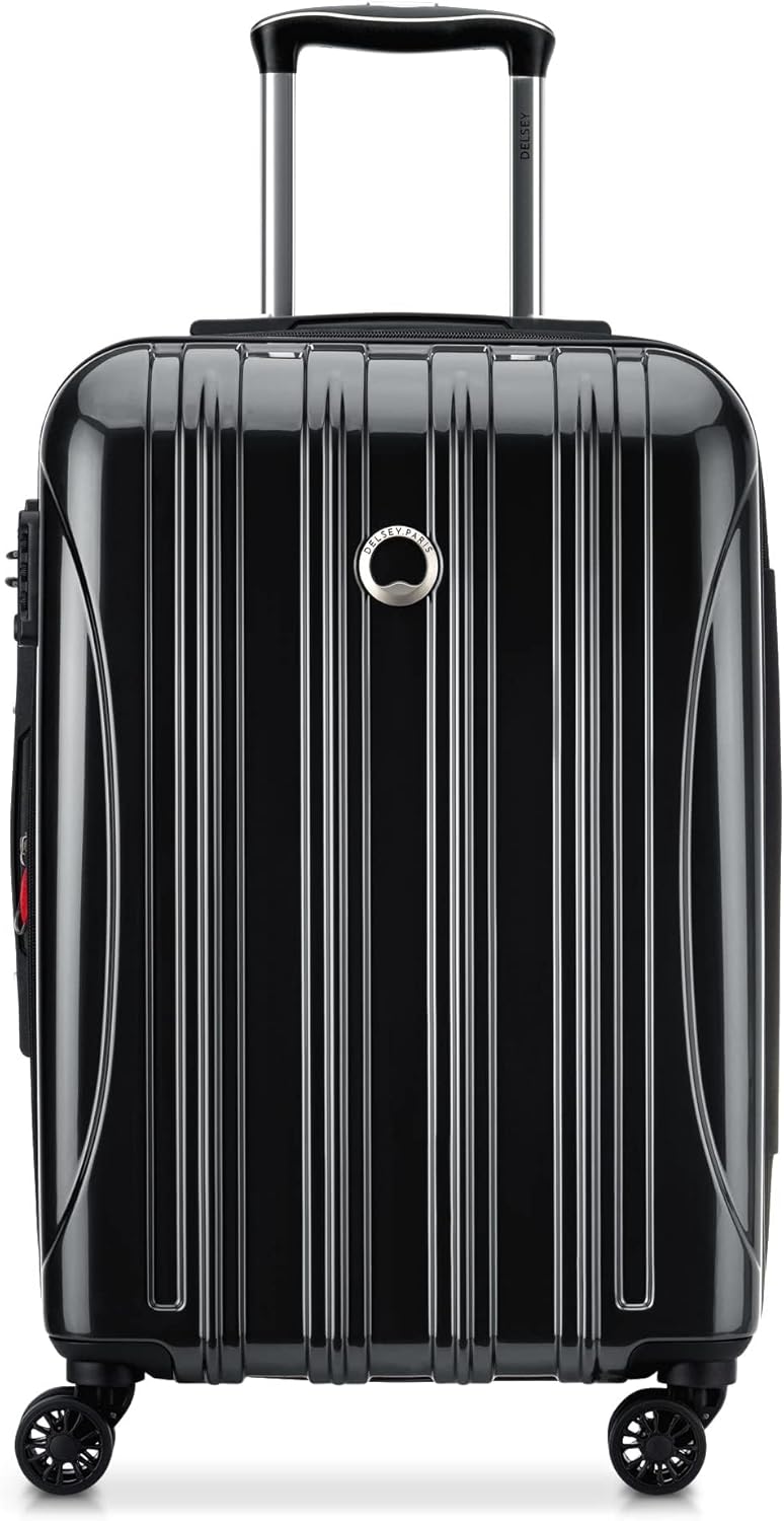 DELSEY PARIS Helium Aero Hardside Expandable Luggage with Spinner Wheels, Brick Red, Carry-On Plus 21 Inch