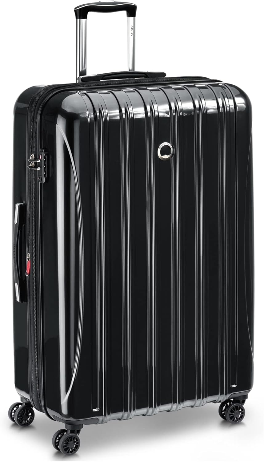 DELSEY PARIS Helium Aero Hardside Expandable Luggage with Spinner Wheels, Brick Red, Carry-On Plus 21 Inch