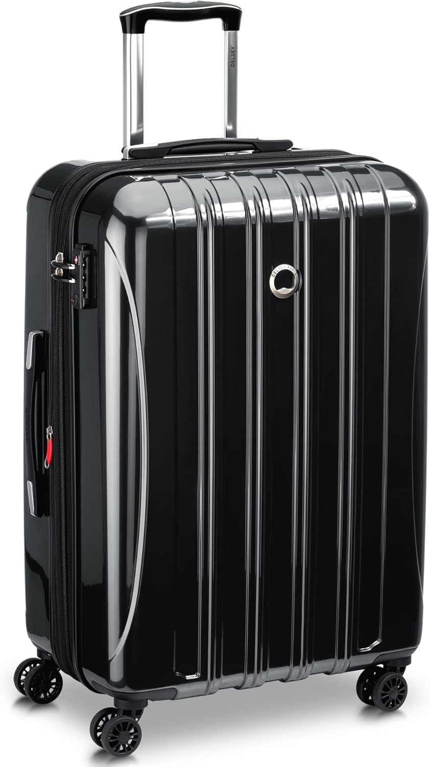 DELSEY PARIS Helium Aero Hardside Expandable Luggage with Spinner Wheels, Brick Red, Carry-On Plus 21 Inch