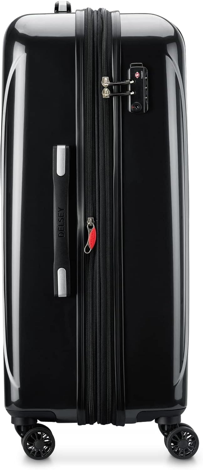 DELSEY PARIS Helium Aero Hardside Expandable Luggage with Spinner Wheels, Brick Red, Carry-On Plus 21 Inch