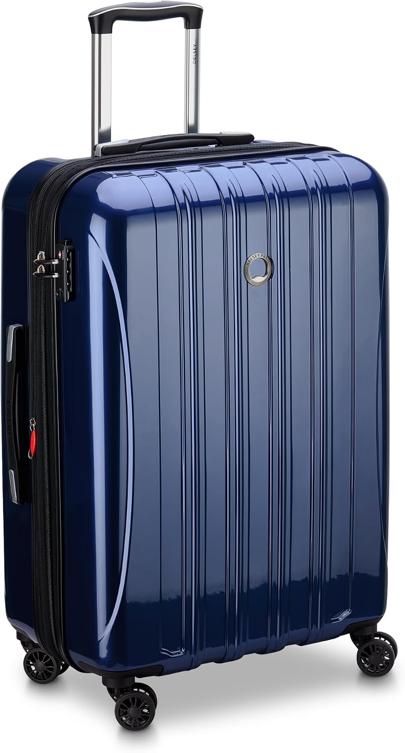 DELSEY PARIS Helium Aero Hardside Expandable Luggage with Spinner Wheels, Brick Red, Carry-On Plus 21 Inch