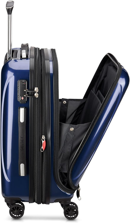 DELSEY PARIS Helium Aero Hardside Expandable Luggage with Spinner Wheels, Brick Red, Carry-On Plus 21 Inch