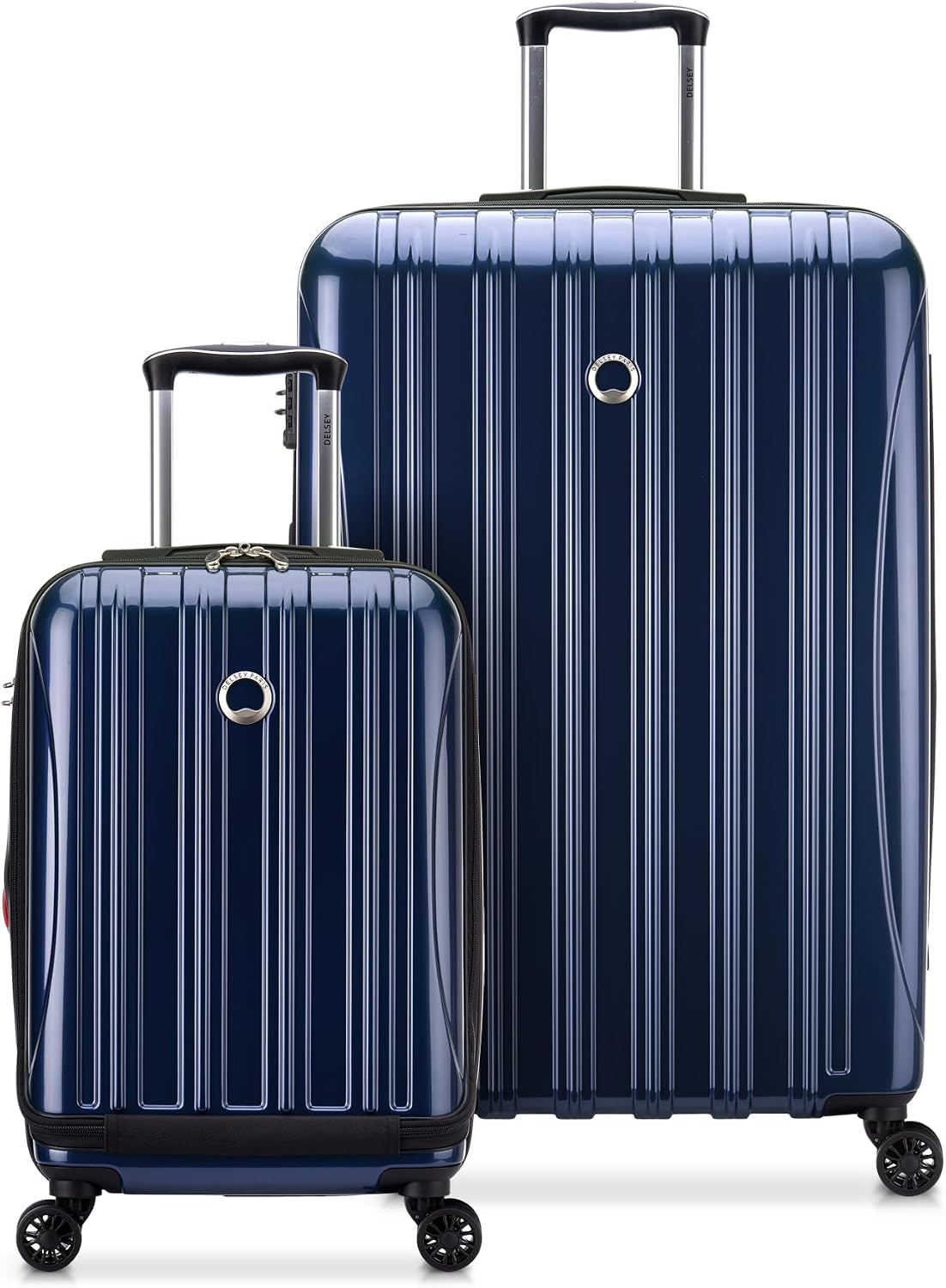 DELSEY PARIS Helium Aero Hardside Expandable Luggage with Spinner Wheels, Brick Red, Carry-On Plus 21 Inch