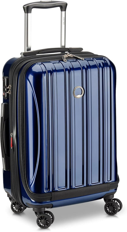DELSEY PARIS Helium Aero Hardside Expandable Luggage with Spinner Wheels, Brick Red, Carry-On Plus 21 Inch