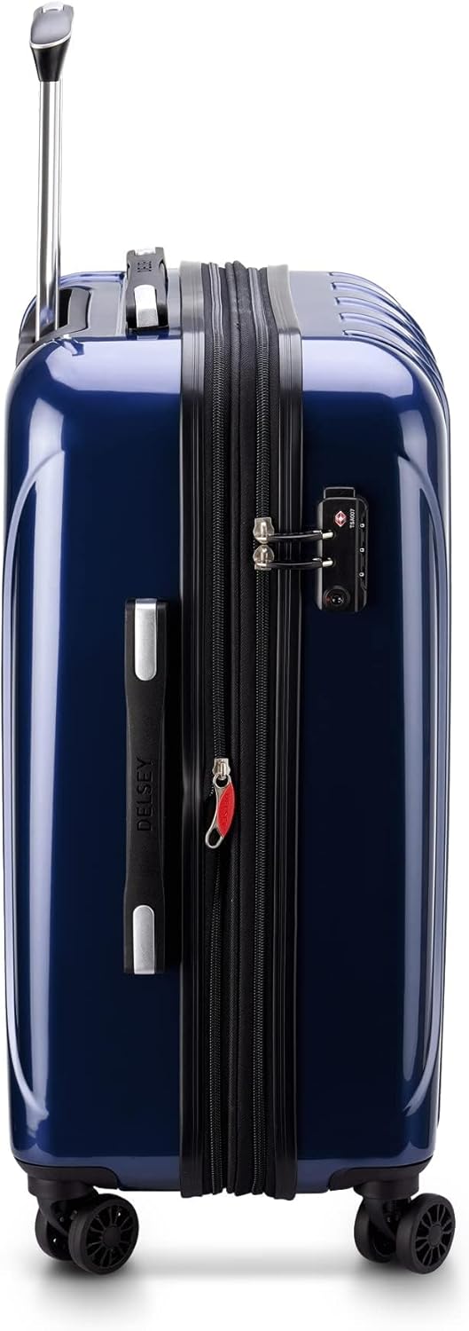 DELSEY PARIS Helium Aero Hardside Expandable Luggage with Spinner Wheels, Brick Red, Carry-On Plus 21 Inch