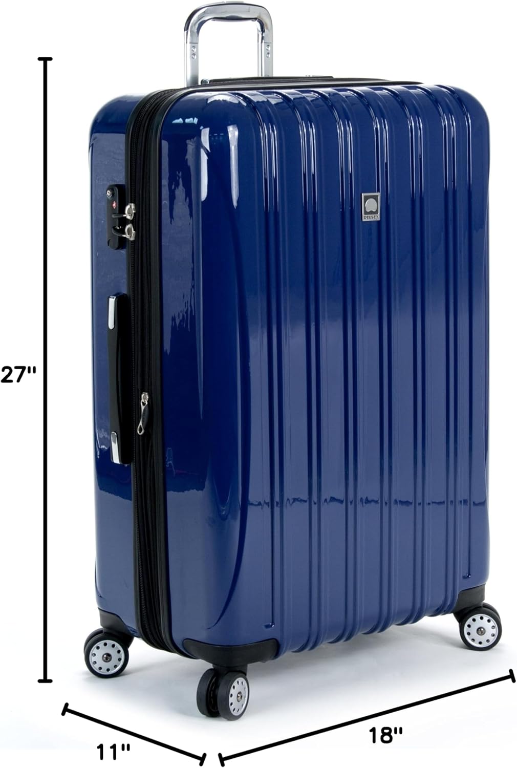 DELSEY PARIS Helium Aero Hardside Expandable Luggage with Spinner Wheels, Brick Red, Carry-On Plus 21 Inch