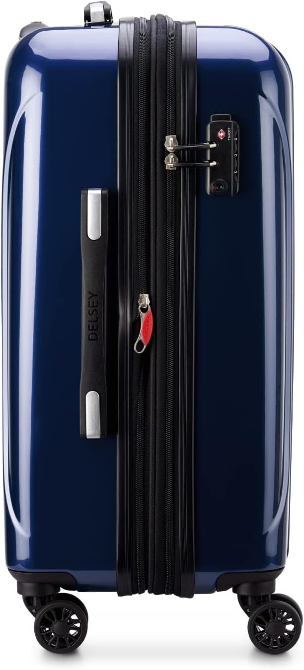 DELSEY PARIS Helium Aero Hardside Expandable Luggage with Spinner Wheels, Brick Red, Carry-On Plus 21 Inch