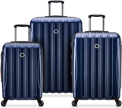 DELSEY PARIS Helium Aero Hardside Expandable Luggage with Spinner Wheels, Brick Red, Carry-On Plus 21 Inch