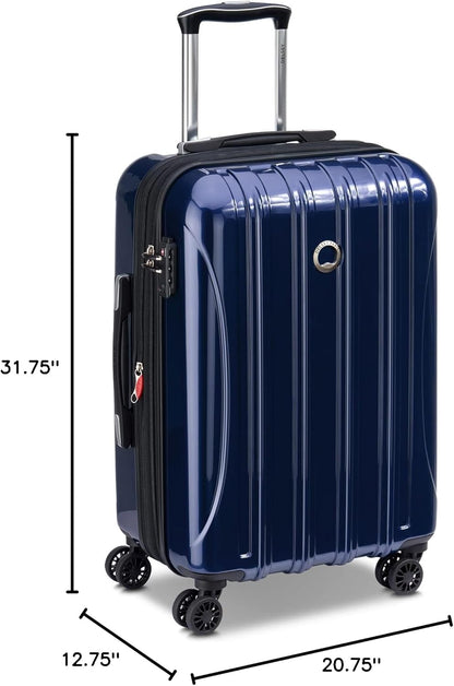 DELSEY PARIS Helium Aero Hardside Expandable Luggage with Spinner Wheels, Brick Red, Carry-On Plus 21 Inch