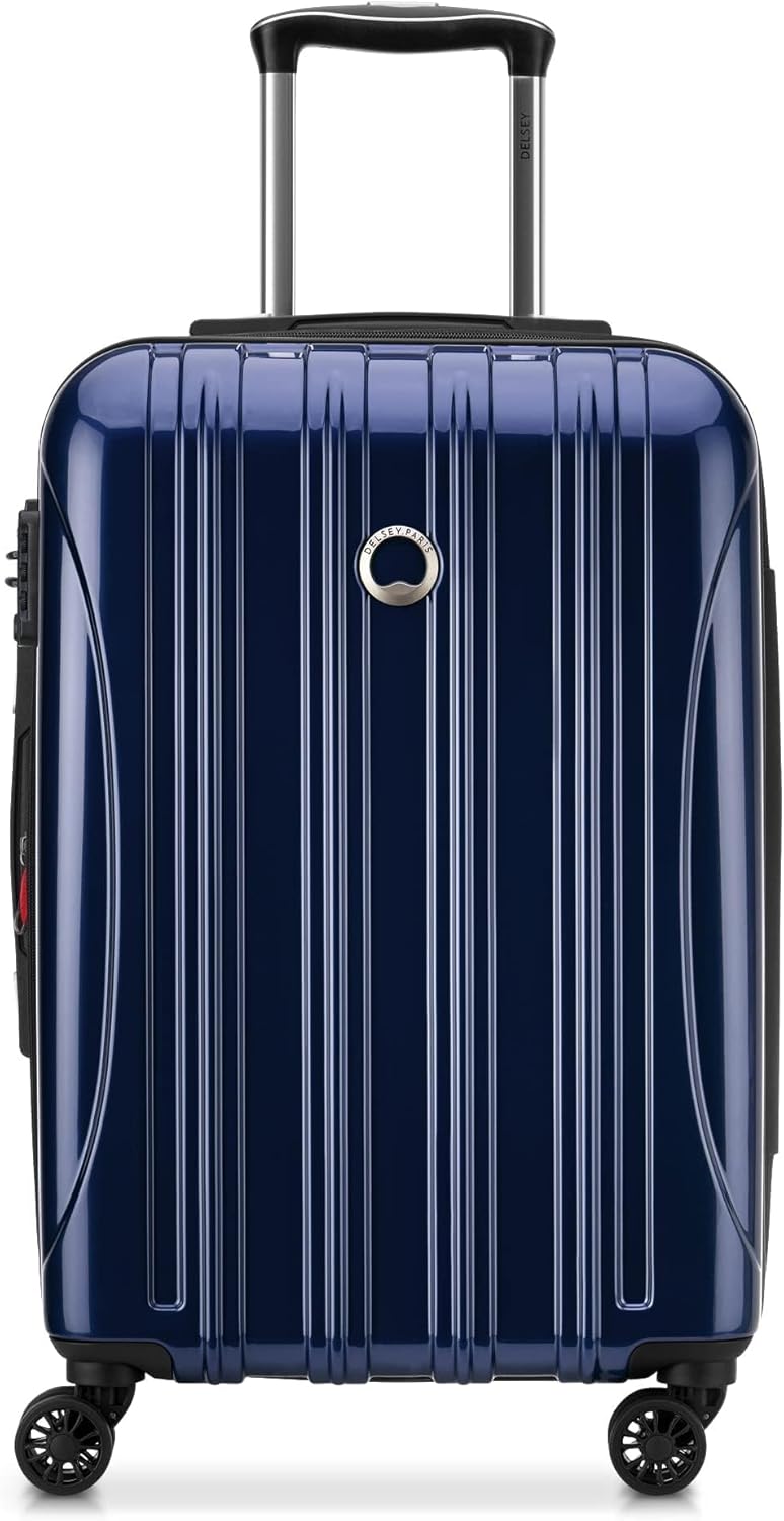 DELSEY PARIS Helium Aero Hardside Expandable Luggage with Spinner Wheels, Brick Red, Carry-On Plus 21 Inch