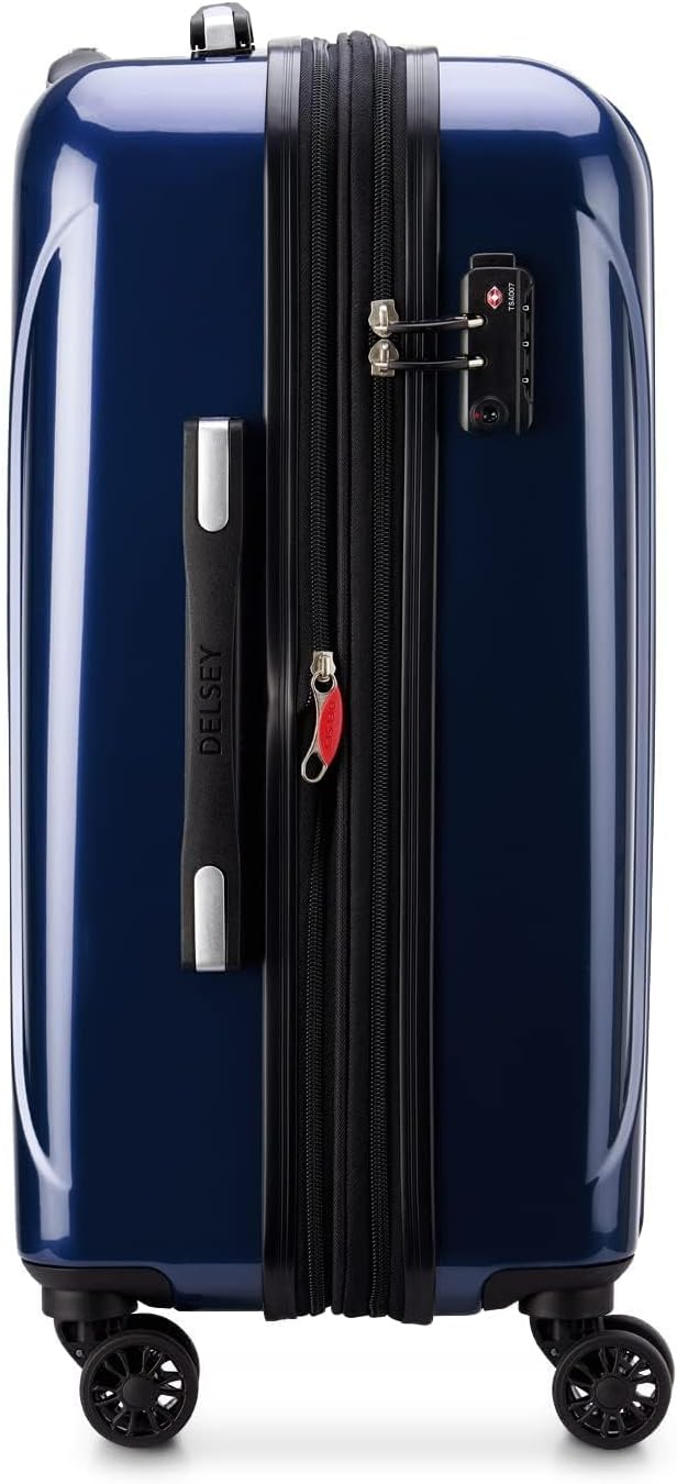 DELSEY PARIS Helium Aero Hardside Expandable Luggage with Spinner Wheels, Brick Red, Carry-On Plus 21 Inch
