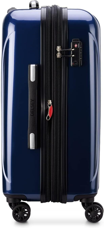 DELSEY PARIS Helium Aero Hardside Expandable Luggage with Spinner Wheels, Brick Red, Carry-On Plus 21 Inch