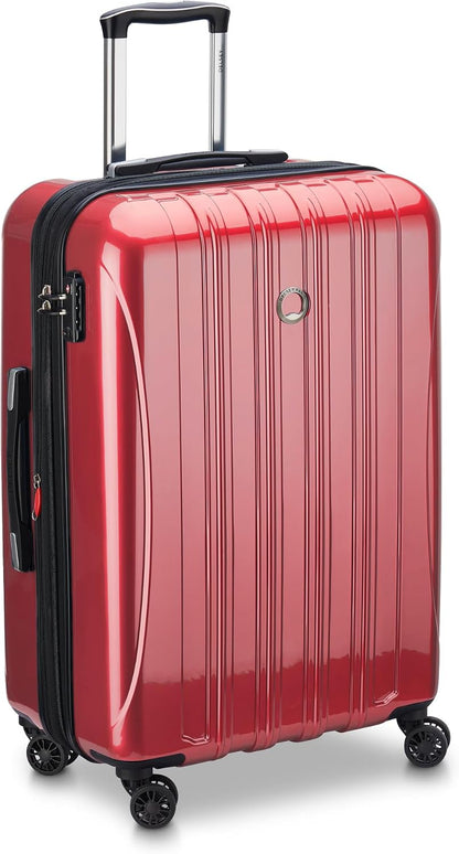 DELSEY PARIS Helium Aero Hardside Expandable Luggage with Spinner Wheels, Brick Red, Carry-On Plus 21 Inch
