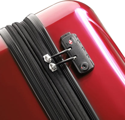 DELSEY PARIS Helium Aero Hardside Expandable Luggage with Spinner Wheels, Brick Red, Carry-On Plus 21 Inch