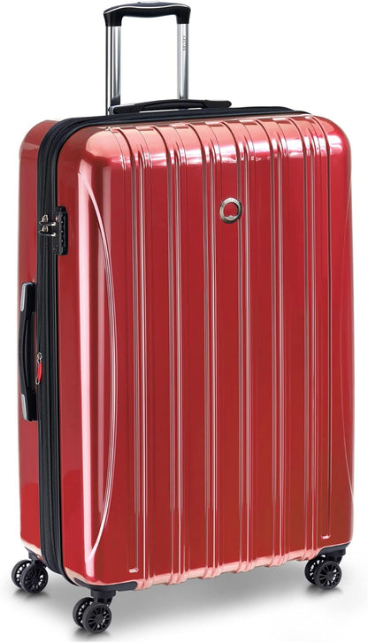 DELSEY PARIS Helium Aero Hardside Expandable Luggage with Spinner Wheels, Brick Red, Carry-On Plus 21 Inch