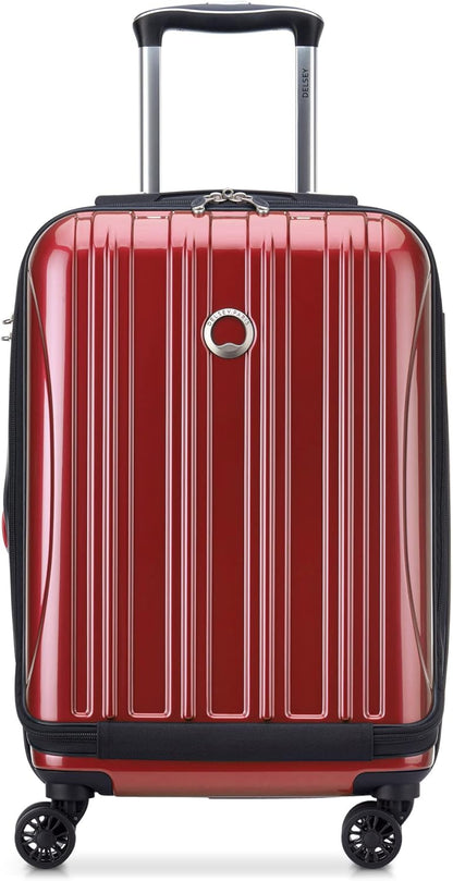 DELSEY PARIS Helium Aero Hardside Expandable Luggage with Spinner Wheels, Brick Red, Carry-On Plus 21 Inch