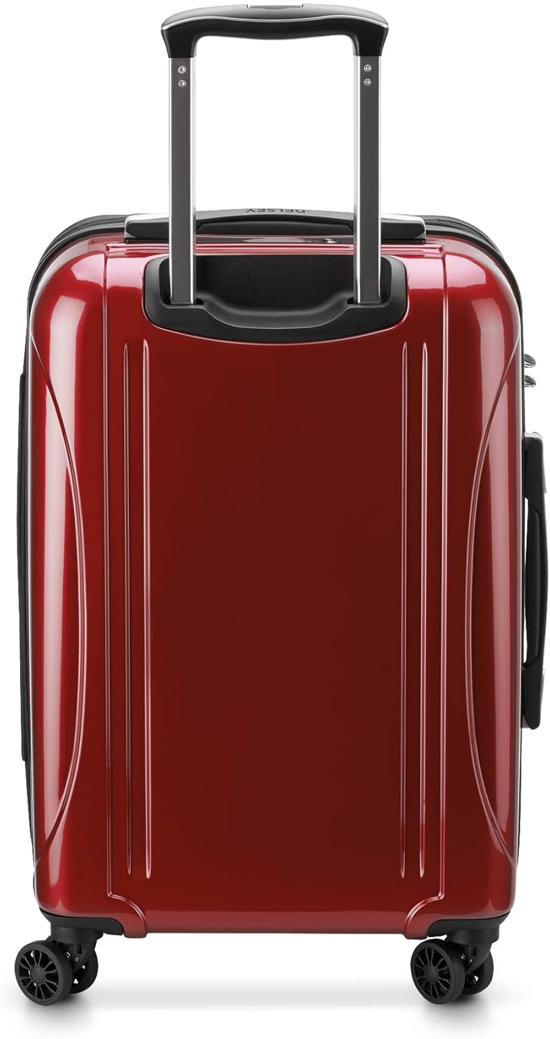 DELSEY PARIS Helium Aero Hardside Expandable Luggage with Spinner Wheels, Brick Red, Carry-On Plus 21 Inch