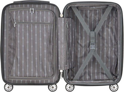 DELSEY PARIS Helium Aero Hardside Expandable Luggage with Spinner Wheels, Brick Red, Carry-On Plus 21 Inch