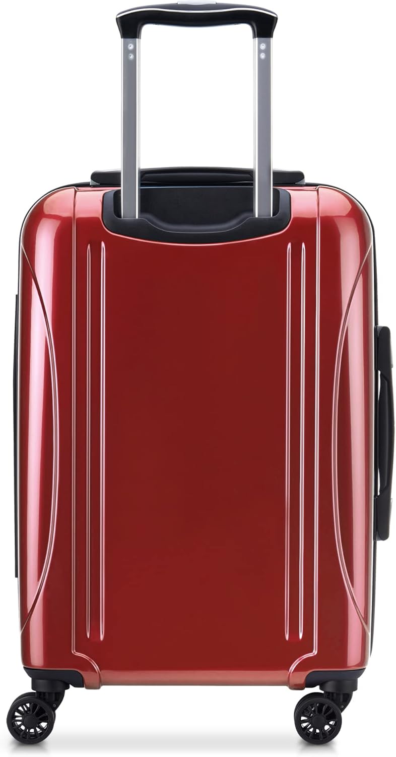 DELSEY PARIS Helium Aero Hardside Expandable Luggage with Spinner Wheels, Brick Red, Carry-On Plus 21 Inch