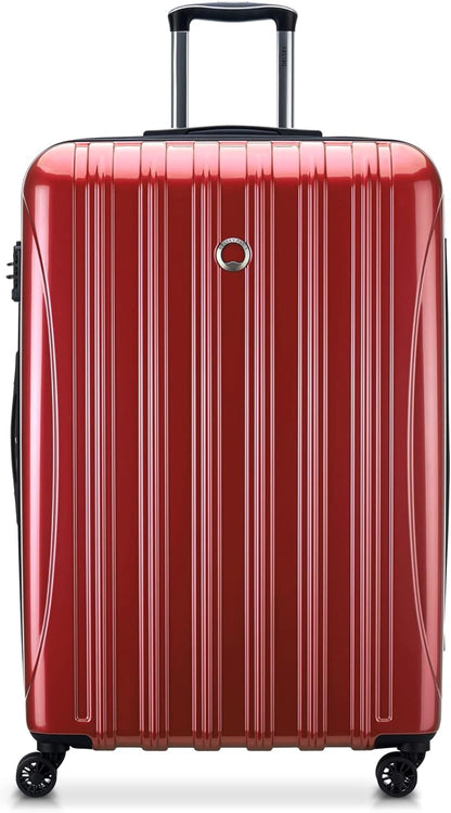 DELSEY PARIS Helium Aero Hardside Expandable Luggage with Spinner Wheels, Brick Red, Carry-On Plus 21 Inch
