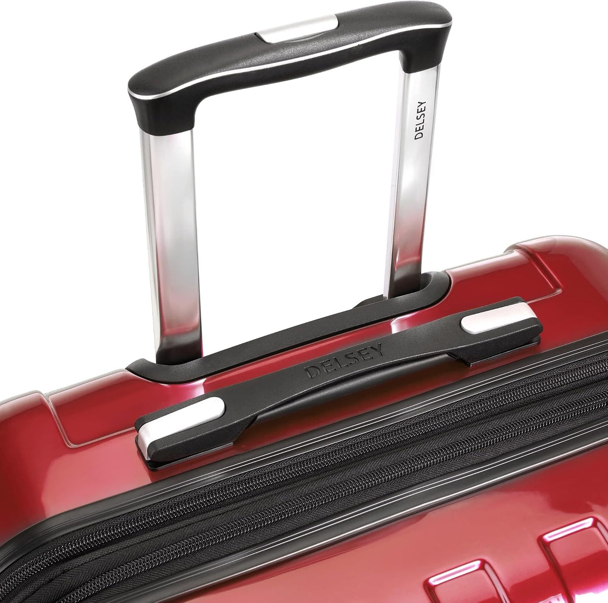 DELSEY PARIS Helium Aero Hardside Expandable Luggage with Spinner Wheels, Brick Red, Carry-On Plus 21 Inch