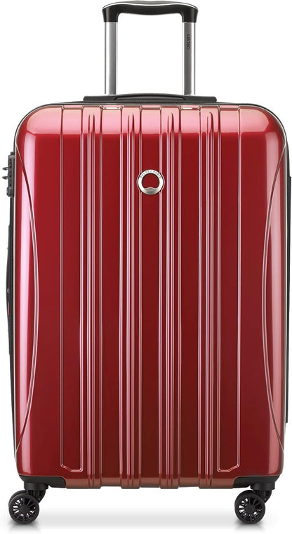 DELSEY PARIS Helium Aero Hardside Expandable Luggage with Spinner Wheels, Brick Red, Carry-On Plus 21 Inch