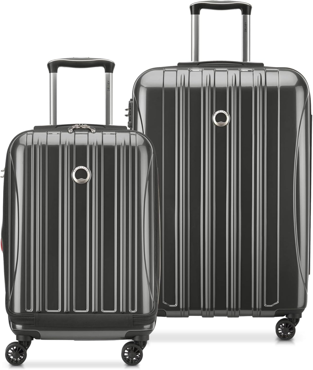 DELSEY PARIS Helium Aero Hardside Expandable Luggage with Spinner Wheels, Brick Red, Carry-On Plus 21 Inch