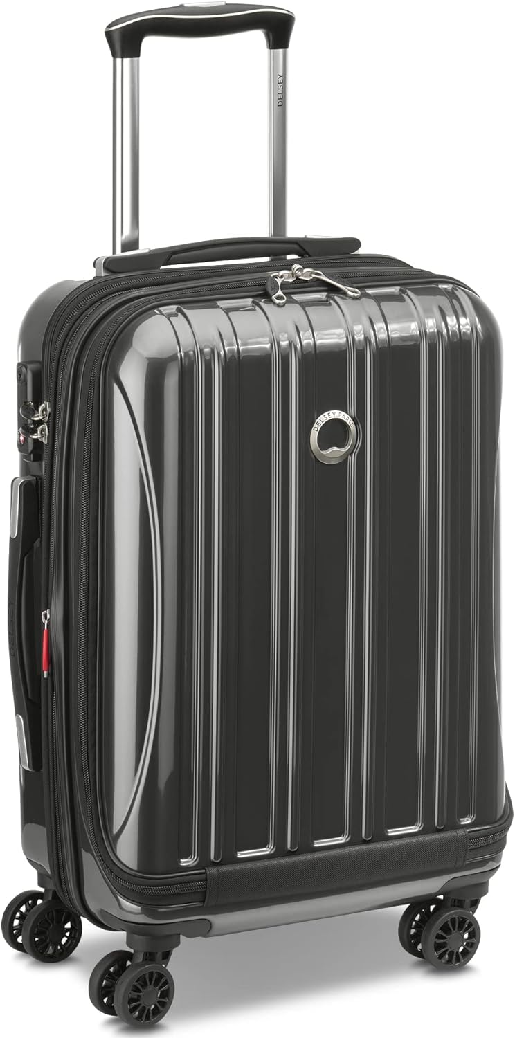 DELSEY PARIS Helium Aero Hardside Expandable Luggage with Spinner Wheels, Brick Red, Carry-On Plus 21 Inch