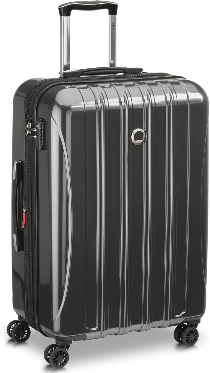 DELSEY PARIS Helium Aero Hardside Expandable Luggage with Spinner Wheels, Brick Red, Carry-On Plus 21 Inch