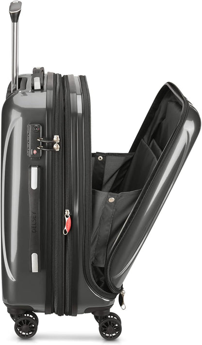 DELSEY PARIS Helium Aero Hardside Expandable Luggage with Spinner Wheels, Brick Red, Carry-On Plus 21 Inch