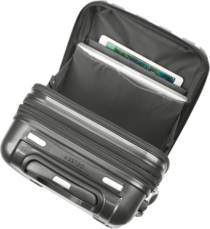 DELSEY PARIS Helium Aero Hardside Expandable Luggage with Spinner Wheels, Brick Red, Carry-On Plus 21 Inch