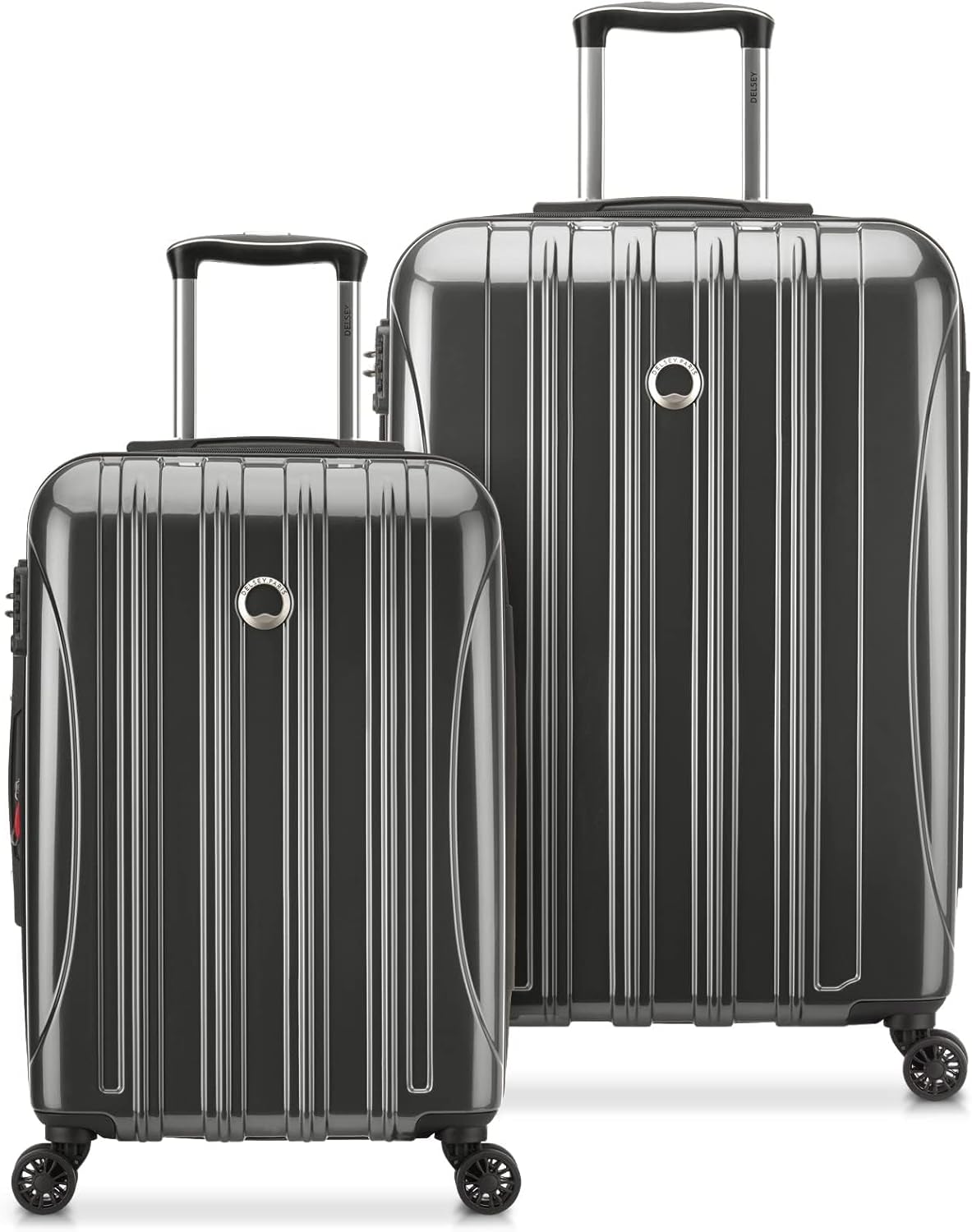 DELSEY PARIS Helium Aero Hardside Expandable Luggage with Spinner Wheels, Brick Red, Carry-On Plus 21 Inch