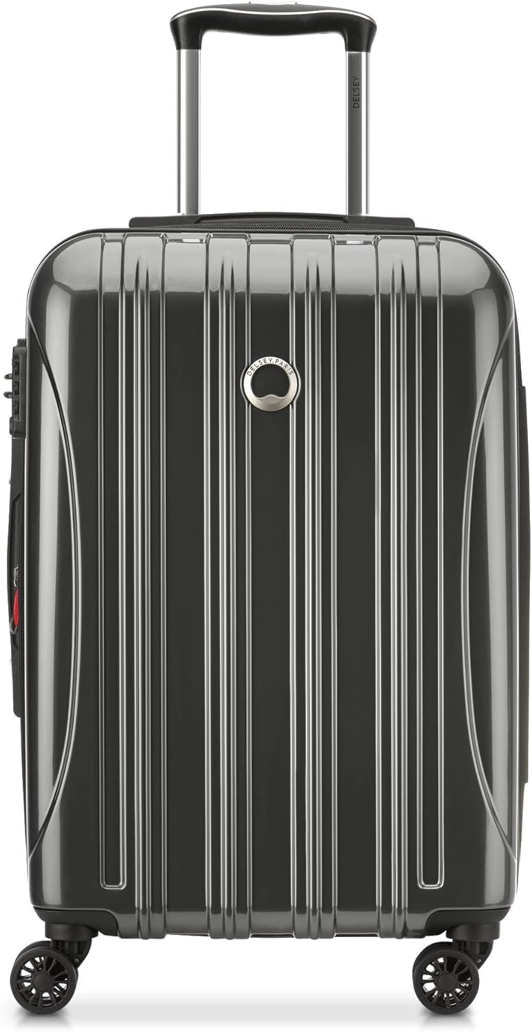 DELSEY PARIS Helium Aero Hardside Expandable Luggage with Spinner Wheels, Brick Red, Carry-On Plus 21 Inch