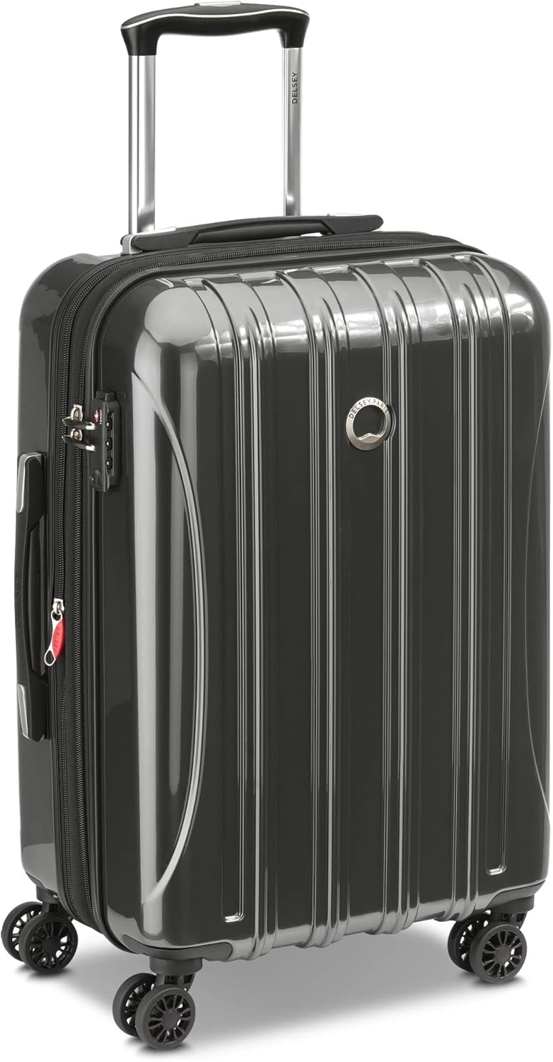 DELSEY PARIS Helium Aero Hardside Expandable Luggage with Spinner Wheels, Brick Red, Carry-On Plus 21 Inch