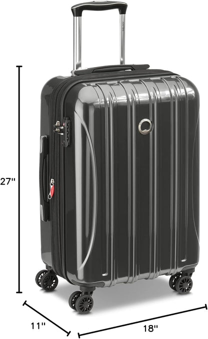 DELSEY PARIS Helium Aero Hardside Expandable Luggage with Spinner Wheels, Brick Red, Carry-On Plus 21 Inch